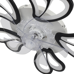 Living and Home Black Double Petal Ceiling Fan Light with Remote Control and Bluetooth 25 inch - Size: 20 x 63 x 63cm - Wilko - thumbnail 4
