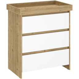 Shefa 880 3 Drawer Cremona Oak and White Kids Changing Unit - Size: 92 x 80 x 50cm - Cremona Oak-white - Wilko - thumbnail 3