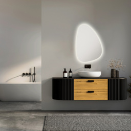Sorrelis Novara Pebble LED Tunable Mirror 55 x 80cm - Size: 55 x 80 x 3.2cm - Multi - Wilko - thumbnail 4