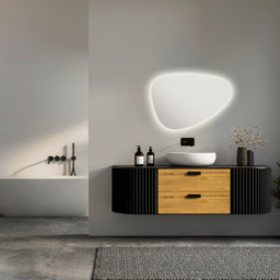 Sorrelis Novara Pebble LED Tunable Mirror 55 x 80cm - Size: 55 x 80 x 3.2cm - Multi - Wilko - thumbnail 3
