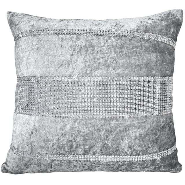 Intimates Topaz Diamante Silver Filled Cushion 43 x 43cm 2 Pack - Wilko - image 1