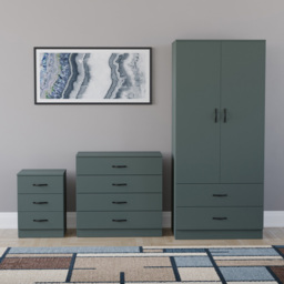 VIDA DESIGNS Riano Green 3 Piece Bedroom Furniture Set - Jasper Green - Wilko - thumbnail 3