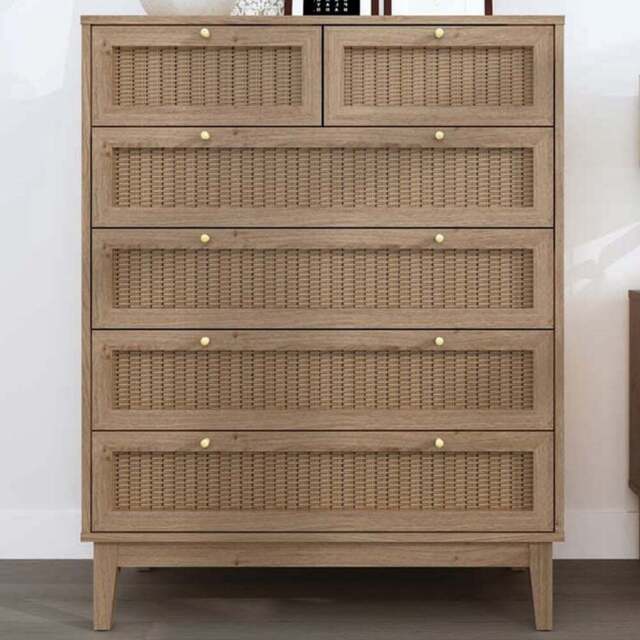 Bordeaux 6 Drawer Oak Chest of Drawers - Brown - LPD Home - Wilko - image 1