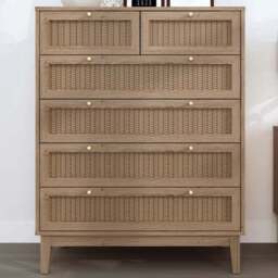 Bordeaux 6 Drawer Oak Chest of Drawers - Brown - LPD Home - Wilko - thumbnail 1