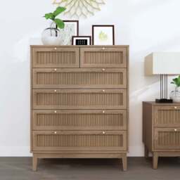 Bordeaux 6 Drawer Oak Chest of Drawers - Brown - LPD Home - Wilko - thumbnail 6