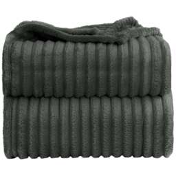 Velosso Bellissima Charcoal Plush Throw 305 x 305cm - Size: 305 x 305 x 1cm - Wilko