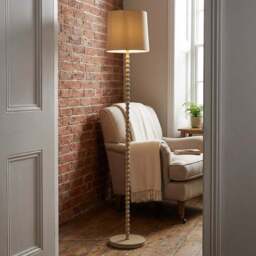 Marah Beige Floor Lamp - Orange - Wilko - thumbnail 6