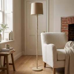 Marah Beige Floor Lamp - Orange - Wilko - thumbnail 3