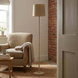 Marah Beige Floor Lamp - Orange - Wilko - thumbnail 4