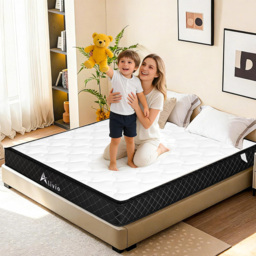 Alivio King Size White and Black Breathable Knitted Microfiber Mattress with 7-Zone Support - Wilko - thumbnail 4