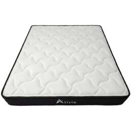 Alivio King Size White and Black Breathable Knitted Microfiber Mattress with 7-Zone Support - Wilko - thumbnail 1