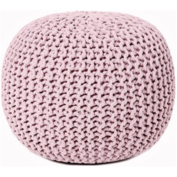 Kaikoo Knitted Lilac Knitted Pod Pouffe - Size: 50  x 35  x 50cm - Wilko - thumbnail 3