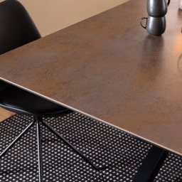 Florence Heaven Ceramic 8 Seater Dining Table Rusty Brown - Furniture To Go - Wilko - thumbnail 5