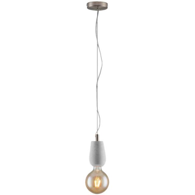 Furniturebox Grace Grey Concrete Pendant Light - Size: 9 x 9 x 100cm - Wilko - image 1