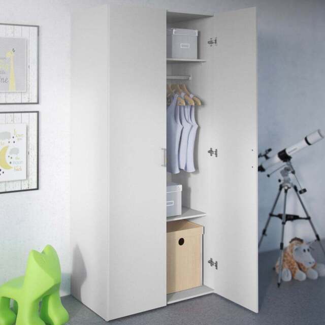 Florence Space 2 Door White Wardrobe - Furniture To Go - Wilko - image 1