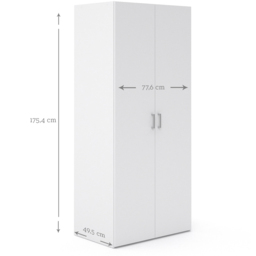 Florence Space 2 Door White Wardrobe - Furniture To Go - Wilko - thumbnail 7