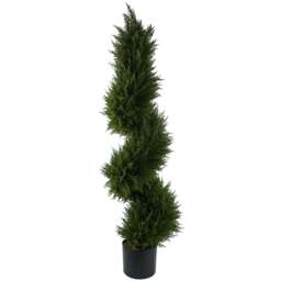 Botanik Artificial Cypress Spiral Topiary Tree 120cm - Size: 120 x 35 x 35cm - Green - Wilko - thumbnail 1