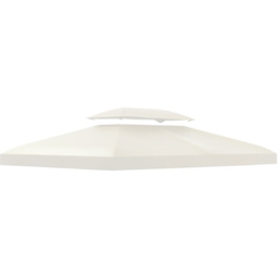 Outsunny 3 x 4m 2-Tier Cream Gazebo Canopy Replacement Cover - Wilko - thumbnail 1