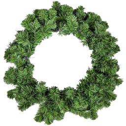 Shatchi LED Alaskan Pine Christmas Wreath Green 55cm - Size: 15 x 12 x 15cm - Wilko - thumbnail 1