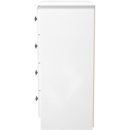 Crowndale Pembroke 4 Drawer Matt White Chest of Drawers Ready Assembled - White Matt - Wilko - thumbnail 5
