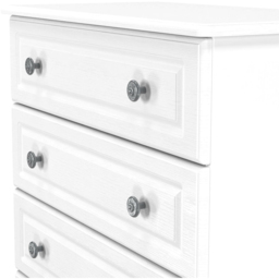 Crowndale Pembroke 4 Drawer Matt White Chest of Drawers Ready Assembled - White Matt - Wilko - thumbnail 6
