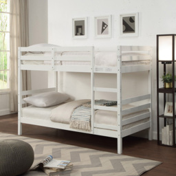 Atlas White Wooden Bunk Bed - Size: Single - Wilko - thumbnail 4