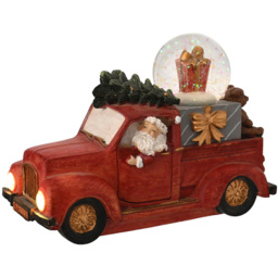 The Seasonal Gift Co Regal Tidings Red Santa Van with Snow Globe Christmas Decoration - Size: 10 x 15 x 6cm - The Seasonal Gift Co. - Wilko - thumbnail 3