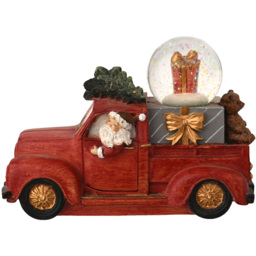 The Seasonal Gift Co Regal Tidings Red Santa Van with Snow Globe Christmas Decoration - Size: 10 x 15 x 6cm - The Seasonal Gift Co. - Wilko - thumbnail 4