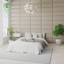 Aspire EasyMount Cream Malham Weave Upholstered Wall Mounted Headboard Panels 4 Pack - Aspire Beds - Wilko - thumbnail 3