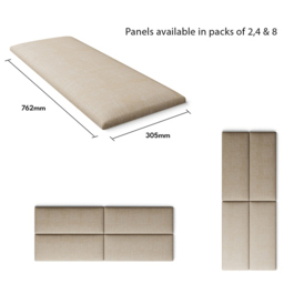 Aspire EasyMount Cream Malham Weave Upholstered Wall Mounted Headboard Panels 4 Pack - Aspire Beds - Wilko - thumbnail 6