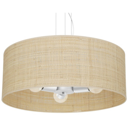 Milagro Marshall Rattan White Pendant Lamp 230V - Size: 50 x 50 x 90cm - Wilko - thumbnail 4