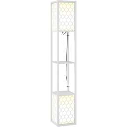Portland 2 Shelf 2 Light White Floor Lamp - Size: 156 x 26 x 26cm - Wilko - thumbnail 1