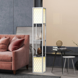 Portland 2 Shelf 2 Light White Floor Lamp - Size: 156 x 26 x 26cm - Wilko - thumbnail 5