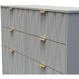 Crowndale Las Vegas 6 Drawer Dusk Grey Chest of Drawers Ready Assembled - Wilko - thumbnail 6