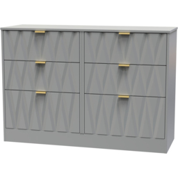 Crowndale Las Vegas 6 Drawer Dusk Grey Chest of Drawers Ready Assembled - Wilko - thumbnail 3