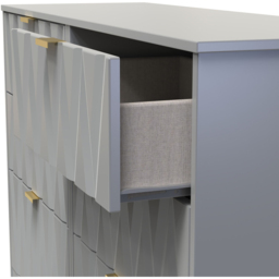 Crowndale Las Vegas 6 Drawer Dusk Grey Chest of Drawers Ready Assembled - Wilko - thumbnail 7