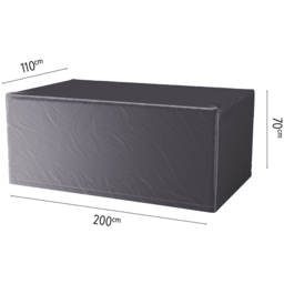 Platinum AeroCover Waterproof Garden Table Cover 70 x 200 x 110cm - Size: 70 x 110 x 110cm - Grey - Wilko - thumbnail 7