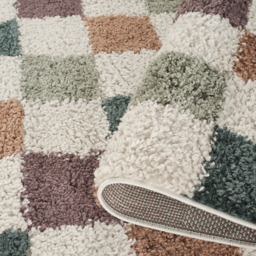 Desire Rugs Chester Multicolour Shaggy Checkered Rug 120 x 170cm - Size: 170 x 120 x 3cm - Wilko - thumbnail 5