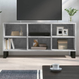 vidaXL 6 Shelf Concrete Grey TV Cabinet - Size: 50 x 103.5 x 30cm - Wilko - thumbnail 1