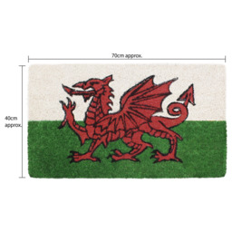 JVL Latex Coir Welsh Dragon Doormat 40 x 70cm - JVL Homewares - Wilko - thumbnail 6