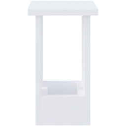 Decortie Tasos Single Shelf White Minimalist End Table - Size: 50.5 x 30 x 30cm - Wilko - thumbnail 3