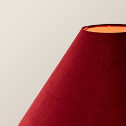 ValueLights Martha Conical Burgundy Velvet Midi Floor Lamp and Bulb - Size: 140 x 50 x 50cm - Red - Wilko - thumbnail 5