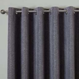 Dusk Eyelet Curtain Charcoal 137cm 168cm - Divante - Wilko - thumbnail 4