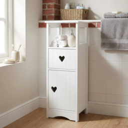 Oxford Single Door Single Drawer White Floor Cabinet - Size: 29 x 79 x 28cm - Wilko - thumbnail 5