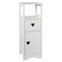 Oxford Single Door Single Drawer White Floor Cabinet - Size: 29 x 79 x 28cm - Wilko - thumbnail 3