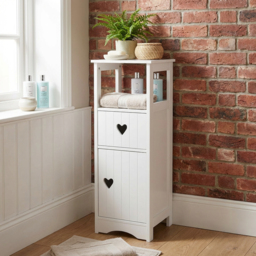 Oxford Single Door Single Drawer White Floor Cabinet - Size: 29 x 79 x 28cm - Wilko - thumbnail 6