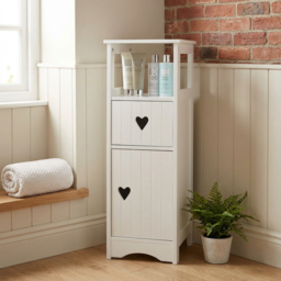 Oxford Single Door Single Drawer White Floor Cabinet - Size: 29 x 79 x 28cm - Wilko - thumbnail 7