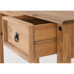 Seconique Budget Mexican Single Drawer Distressed Waxed Pine Study Desk - Size: 44 x 107 x 75cm - Brown - Wilko - thumbnail 6