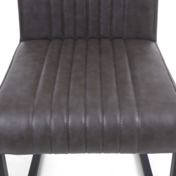 Archer Set of 2 Grey Leather Effect Dining Chair - Wilko - thumbnail 6