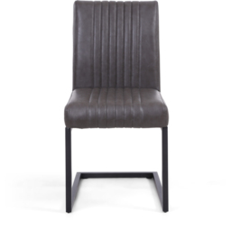 Archer Set of 2 Grey Leather Effect Dining Chair - Wilko - thumbnail 7